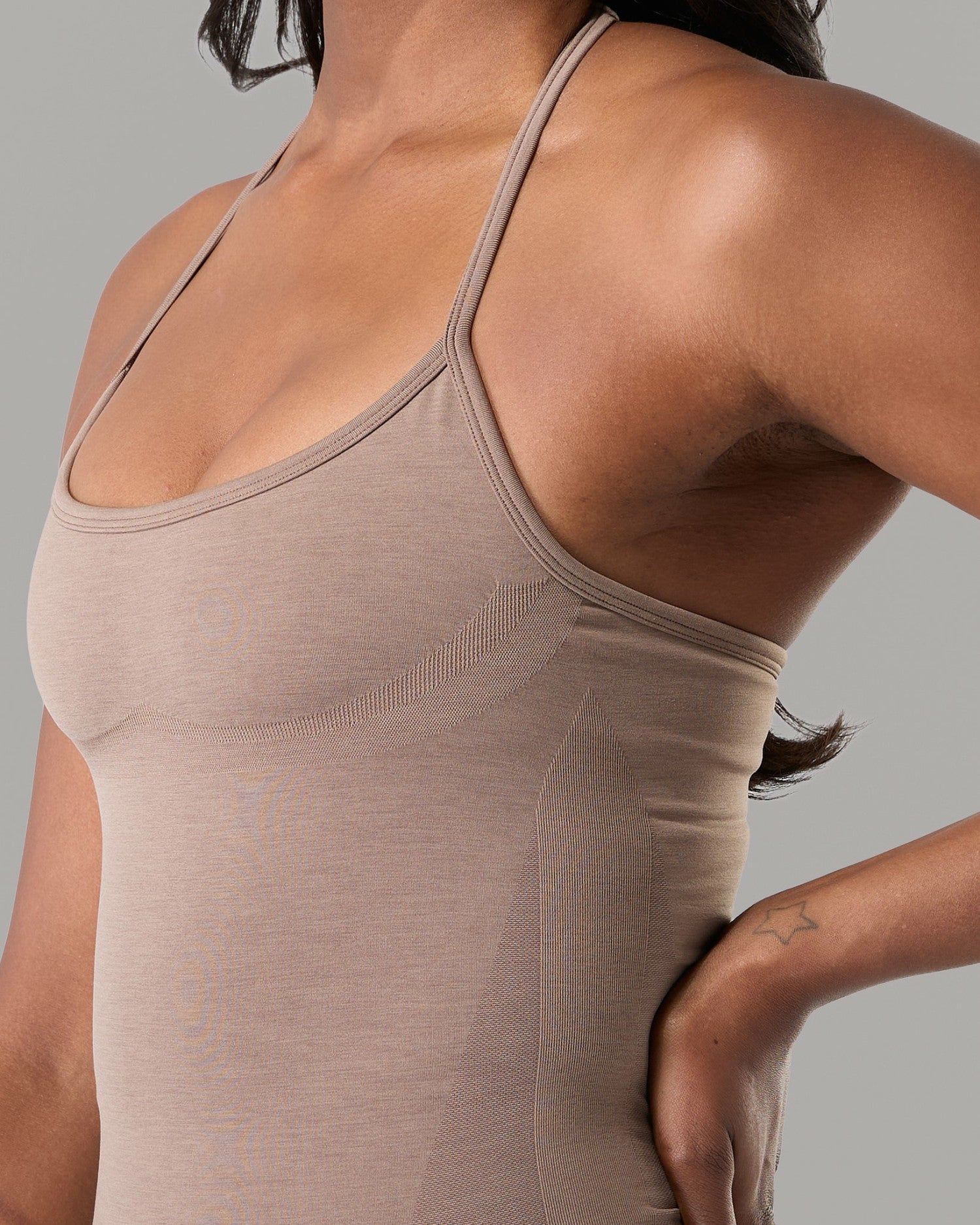 Halter Push Tank - Mocha - Workout Clothes For Women | Alphalete