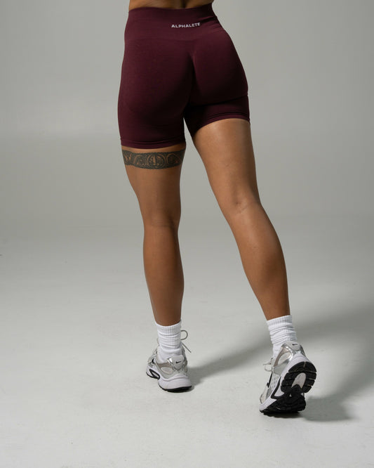 Pump High Rise Short - Merlot - Workout Clothes For Women | Alphalete