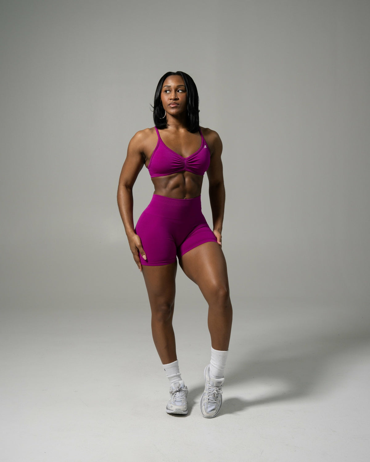 Pump Mid Rise Short - Dark Fuchsia | Alphalete