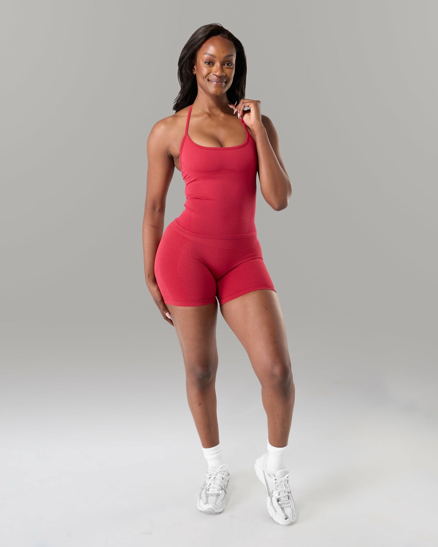 Halter Push Tank - Scarlet - Workout Clothes For Women | Alphalete
