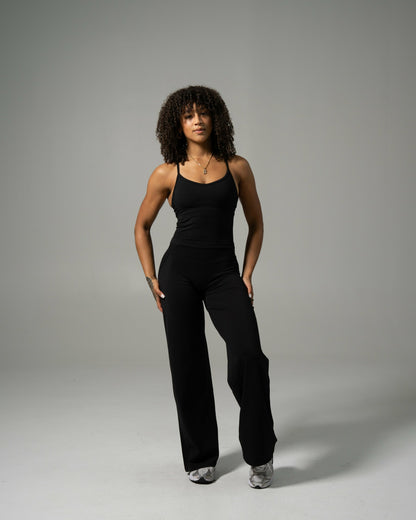 Aura Wide Leg Pant - Black - Workout Clothes For Women | Alphalete