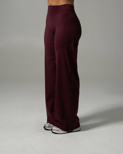 Aura Wide Leg Pant - Merlot - Workout Clothes For Women | Alphalete