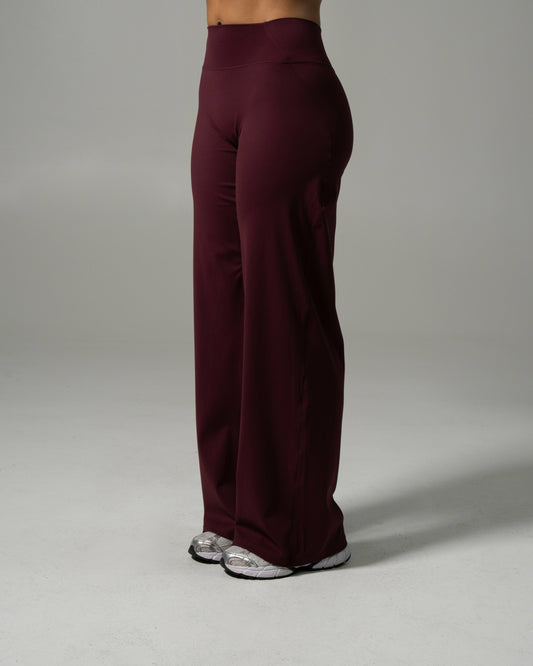 Aura Wide Leg Pant - Merlot - Workout Clothes For Women | Alphalete