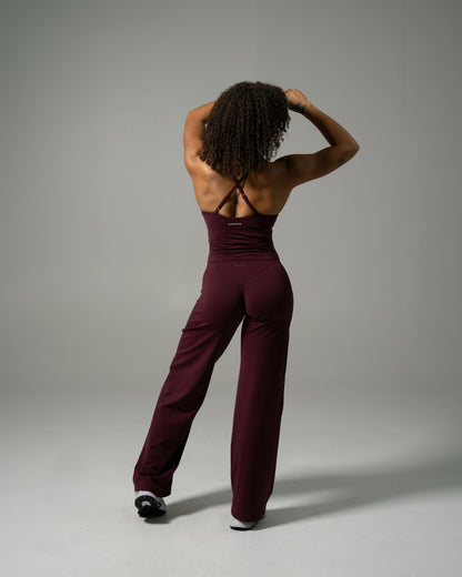 Aura Wide Leg Pant - Merlot - Workout Clothes For Women | Alphalete