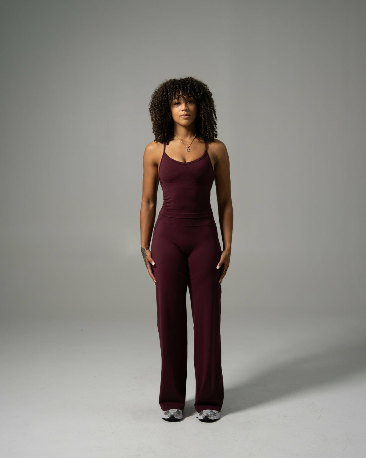 Aura Wide Leg Pant - Merlot - Workout Clothes For Women | Alphalete