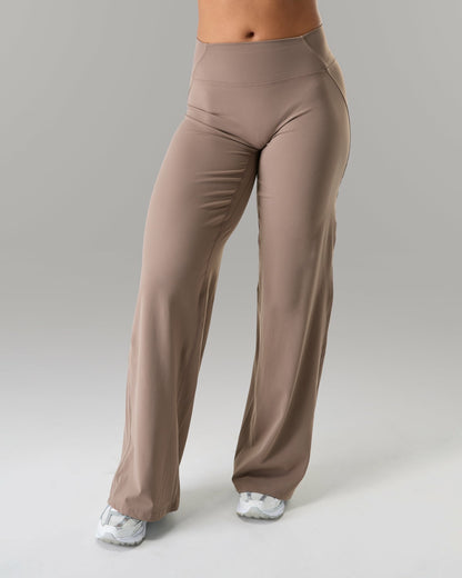 Aura Wide Leg Pant - Mocha - Workout Clothes For Women | Alphalete