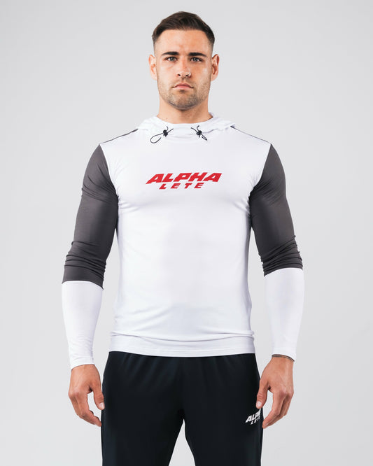 Agility Hoodie - White - Men Workout Clothes | Alphalete