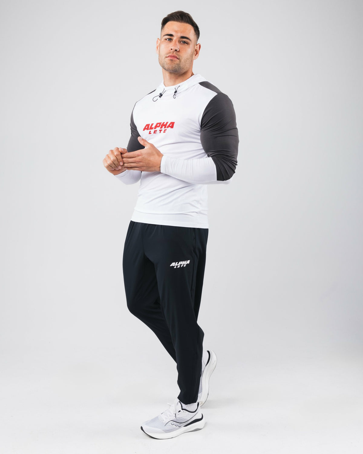 Agility Hoodie - White - Men Workout Clothes | Alphalete