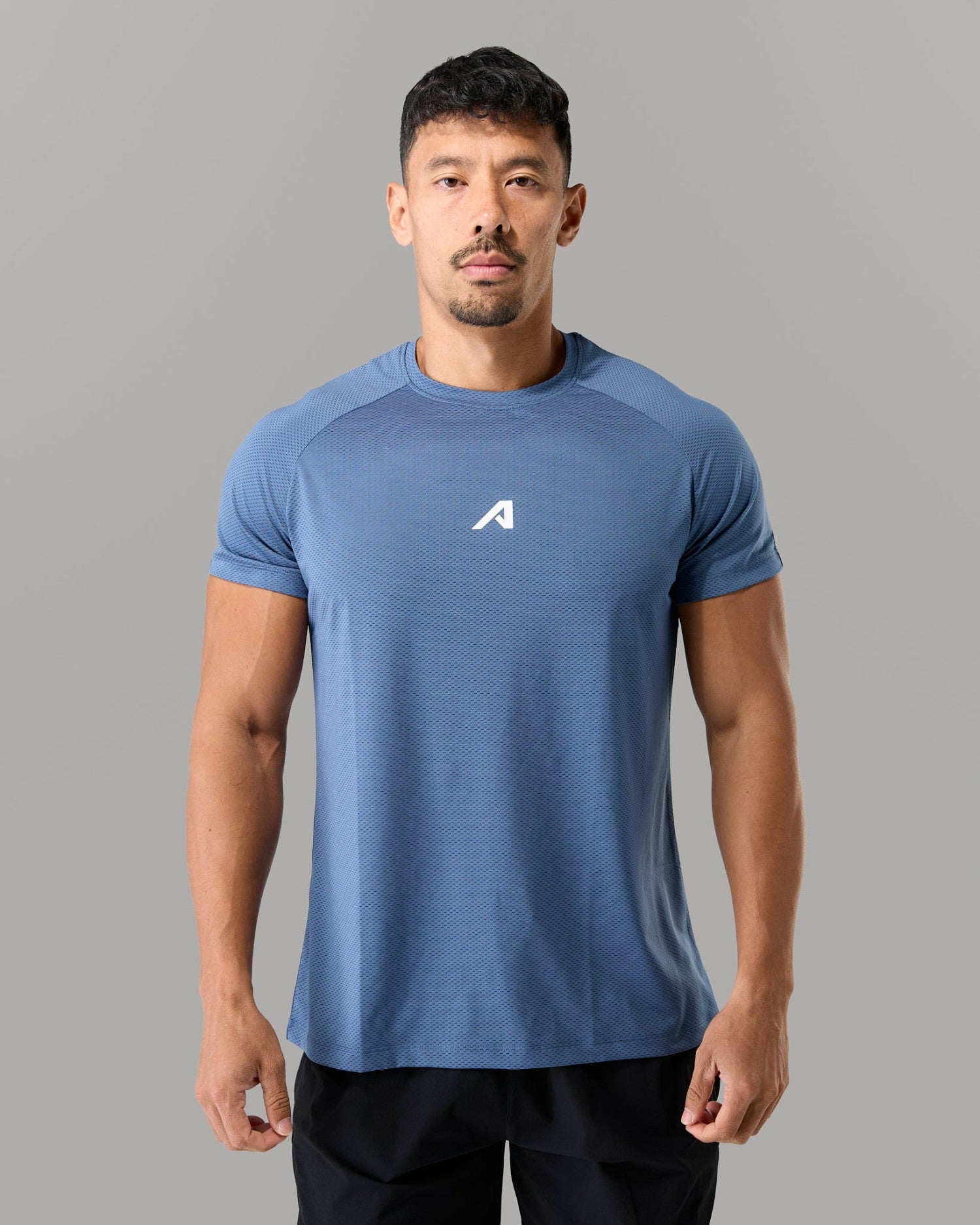 Base Tee - Muted Blue - Mens Workout Tee | Alphalete