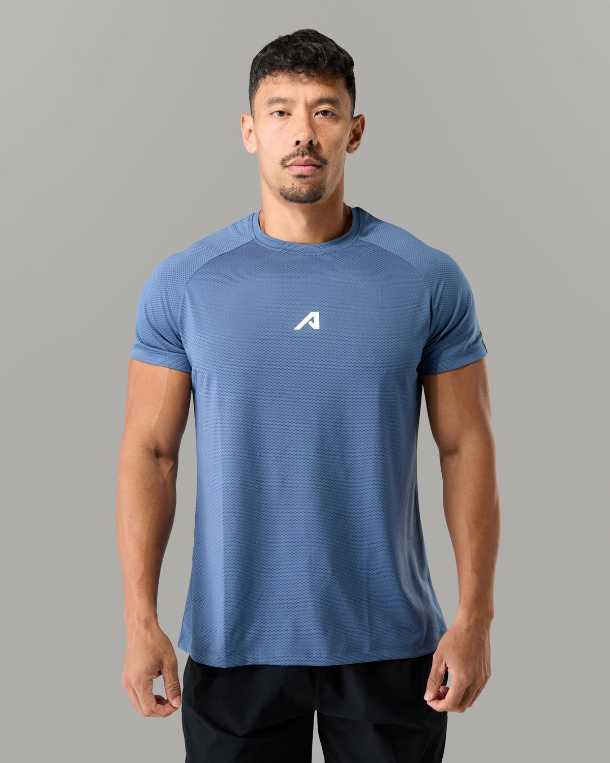 Base Tee - Muted Blue - Mens Workout Tee | Alphalete