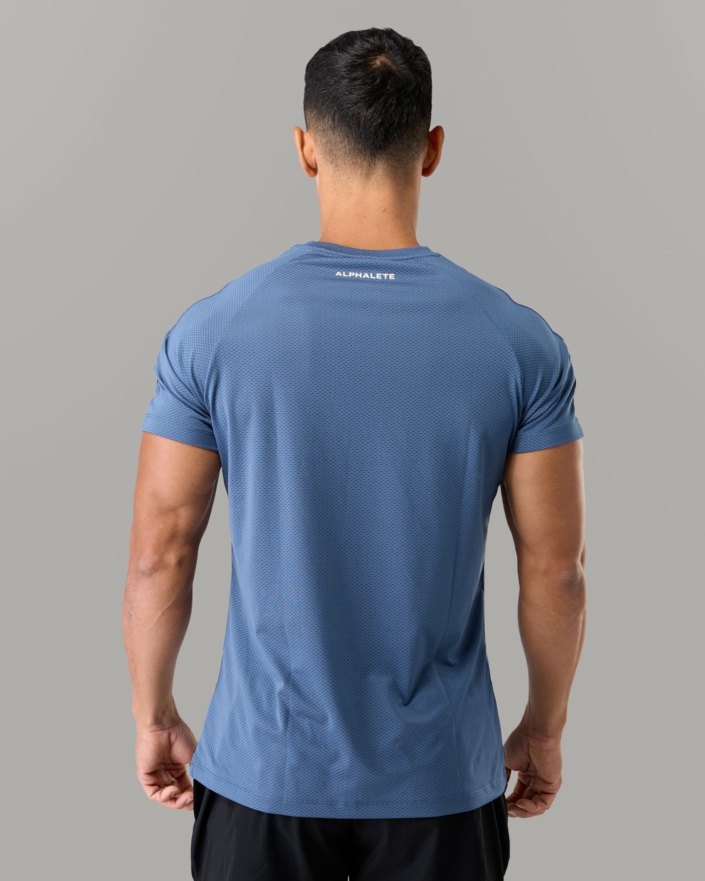 Base Tee - Muted Blue - Mens Workout Tee | Alphalete