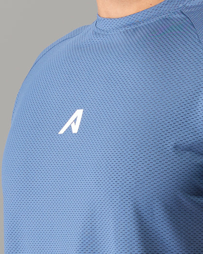 Base Tee - Muted Blue - Mens Workout Tee | Alphalete