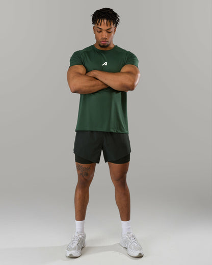 Base Tee - Summit Green - Mens Workout Tee | Alphalete