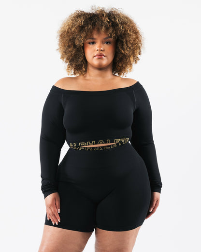 Amplify Halley LS - Black SE - Workout Clothes | Alphalete