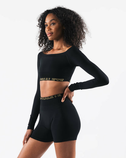 Amplify Halley LS - Black SE - Workout Clothes | Alphalete