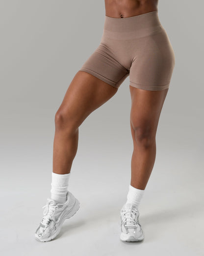 Pump Mid Rise Short - Mocha - Workout Clothes For Women | Alphalete