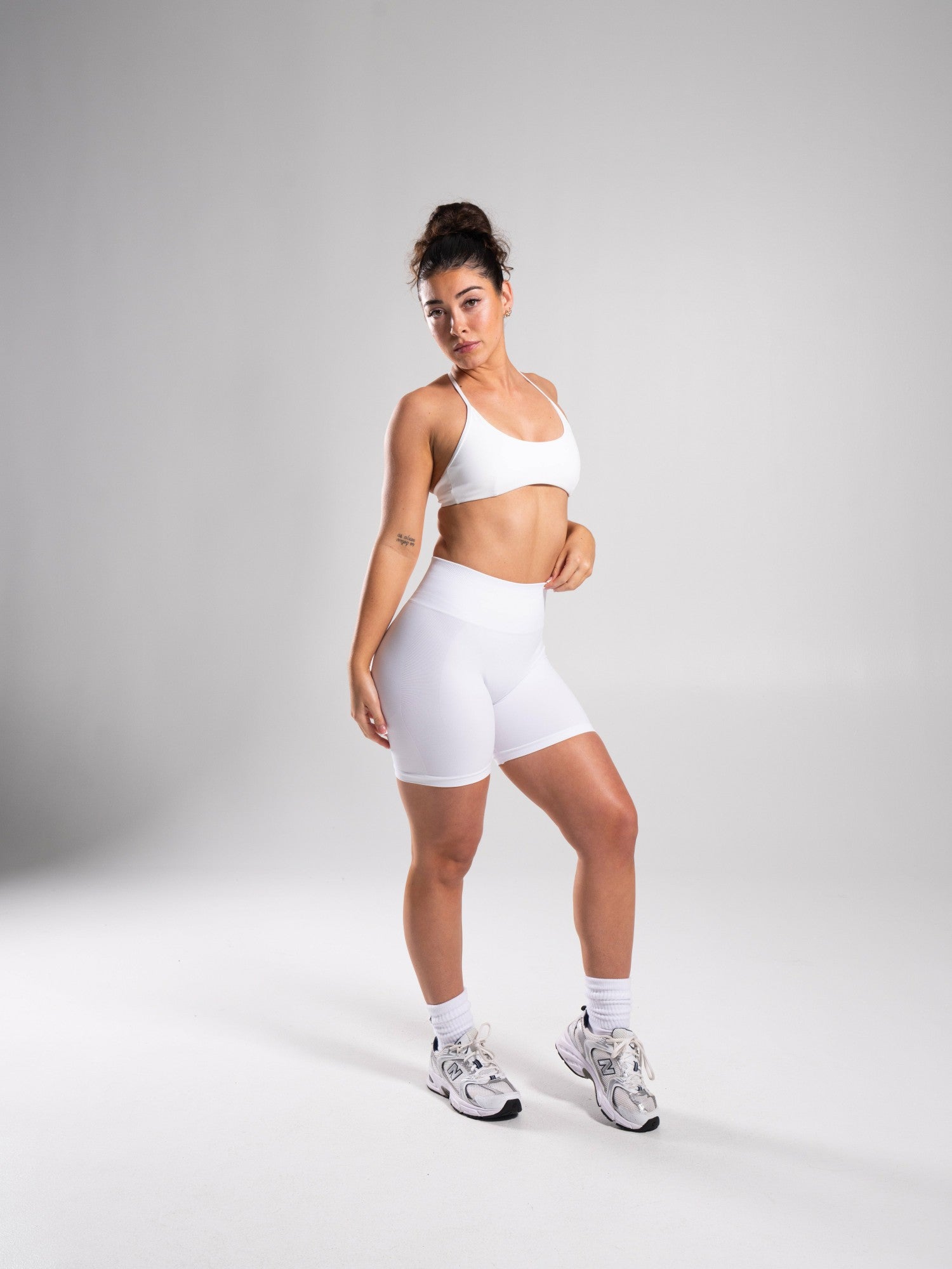 Pump High Rise Short - White - Workout Clothes For Women | Alphalete