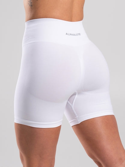Pump High Rise Short - White - Workout Clothes For Women | Alphalete