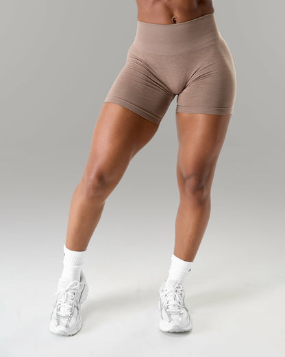 Amplify Mid Rise Short - Mocha - Workout Clothes For Women | Alphalete