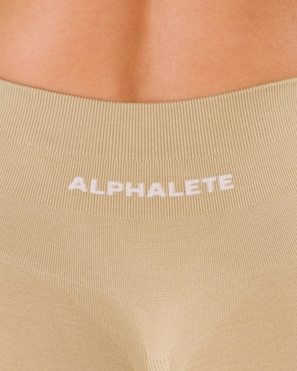 Pump Mid Rise Legging - Sahara w/ Logo | Alphalete