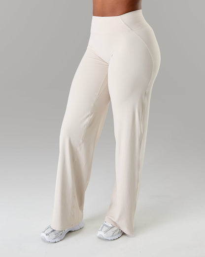 Aura Wide Leg Pant Long - Wheat | Alphalete