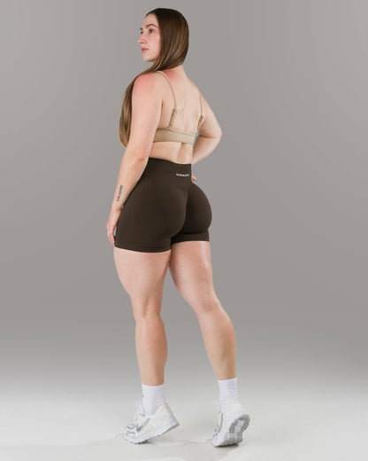 Pump Mid Rise Short - Espresso - Workout Clothes For Women | Alphalete