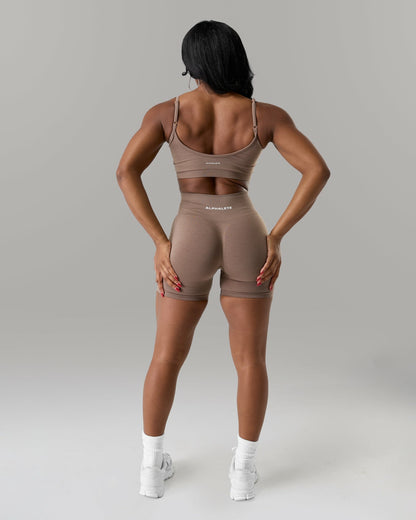 Pump High Rise Short - Mocha - Workout Clothes For Women | Alphalete