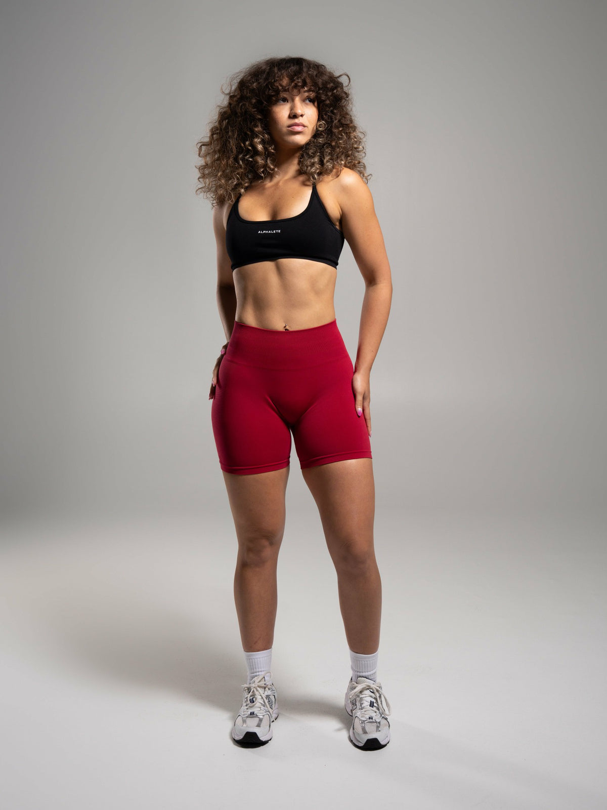 Pump Mid Rise Short - Scarlet - Workout Clothes For Women | Alphalete