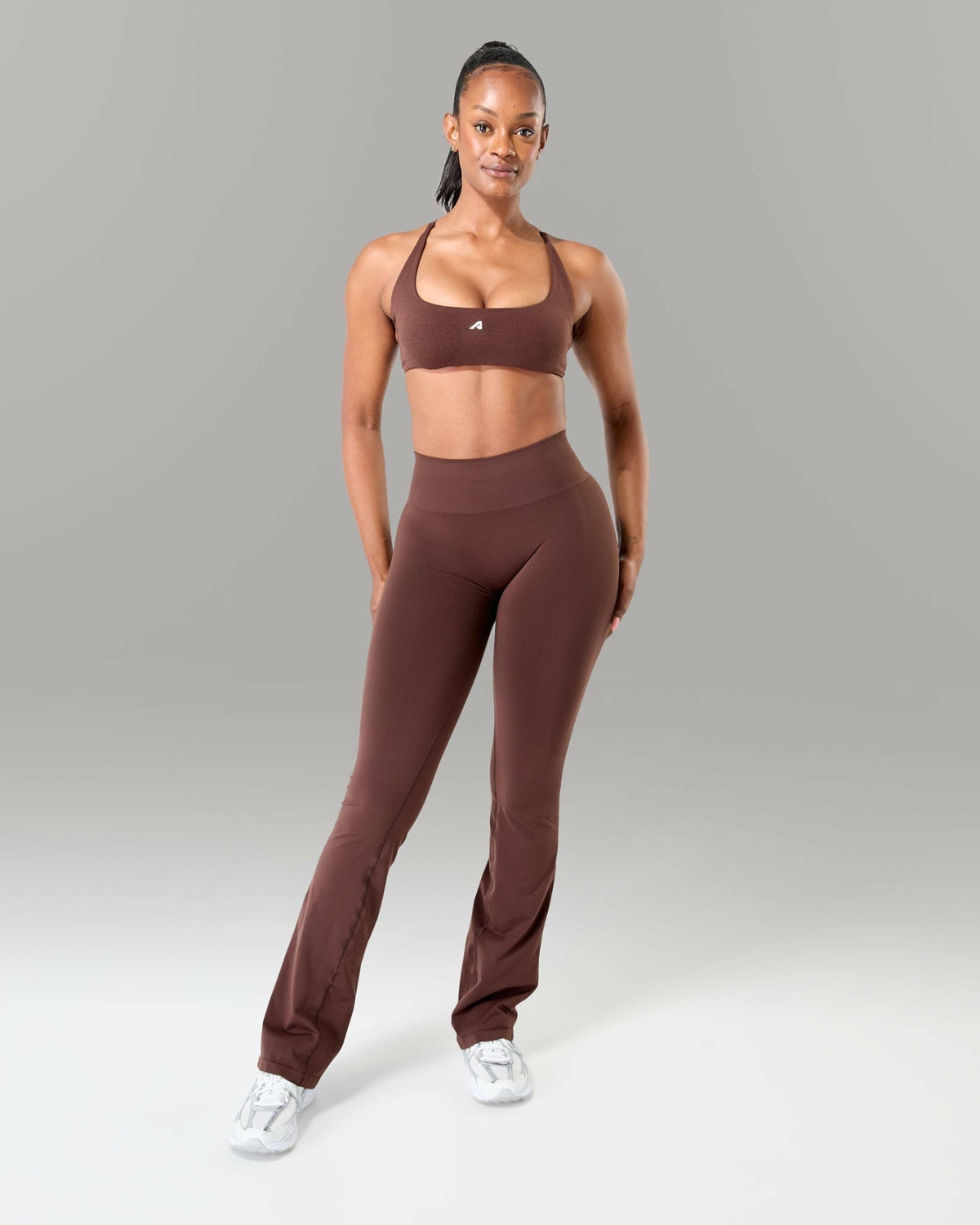 Amplify Ultra-High Rise Flared Pant Long - Cashmere | Alphalete