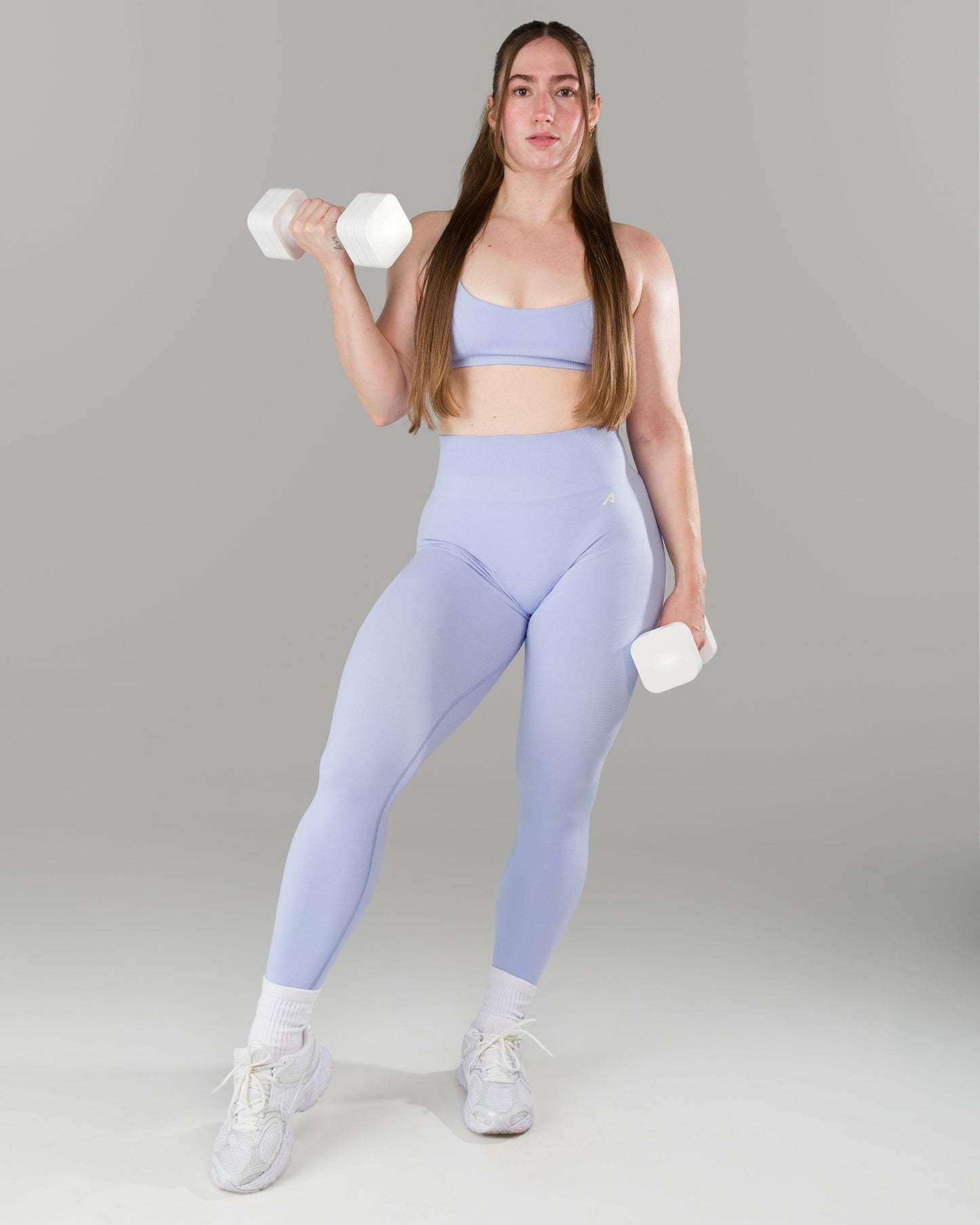 Pump Mid Rise Legging - Skyline w/ Logo | Alphalete