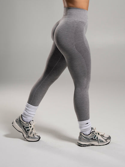 Pump High Rise Legging - Heather Grey | Alphalete