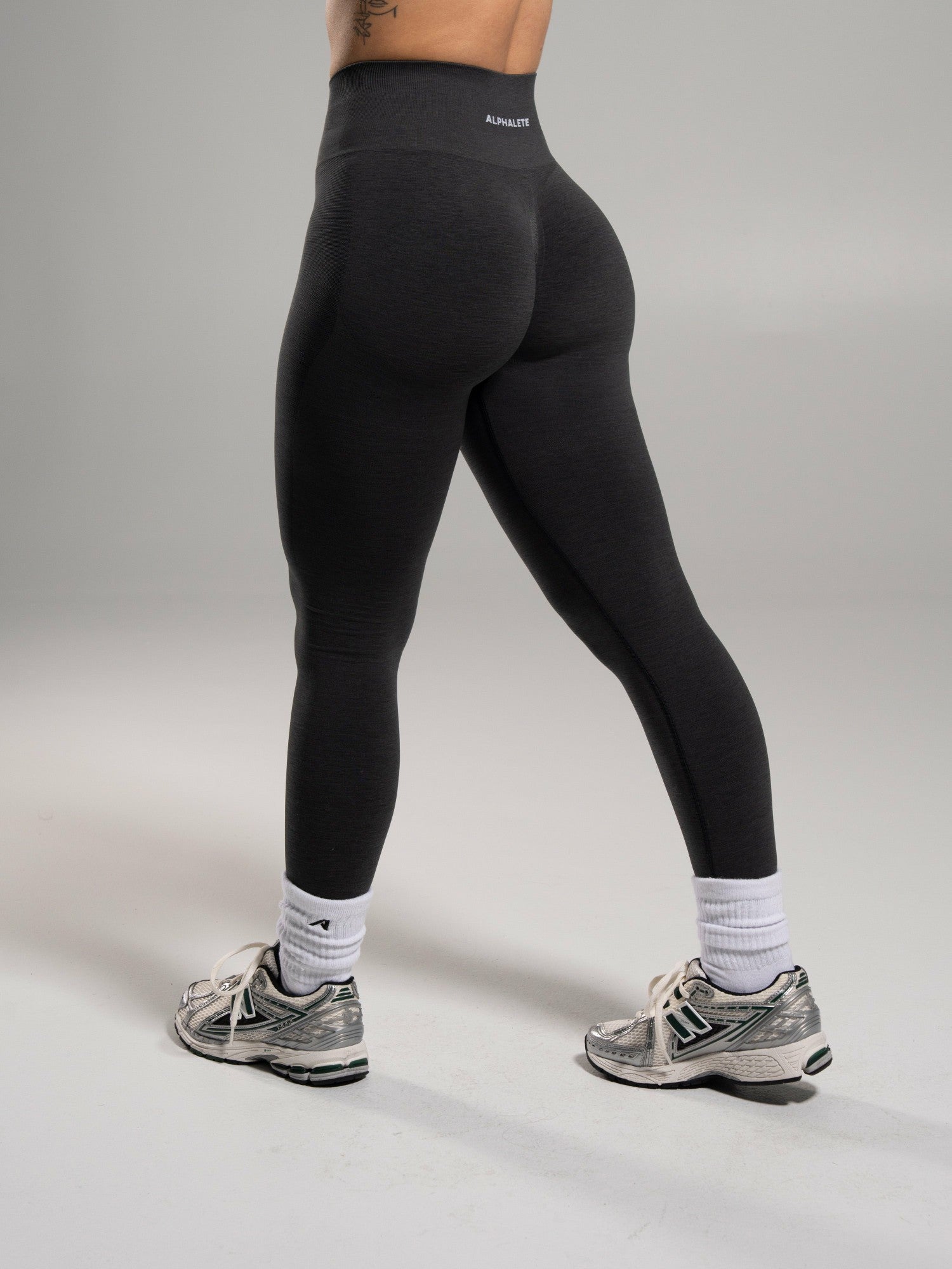 Pump High Rise Legging - Dark Heather Grey | Alphalete