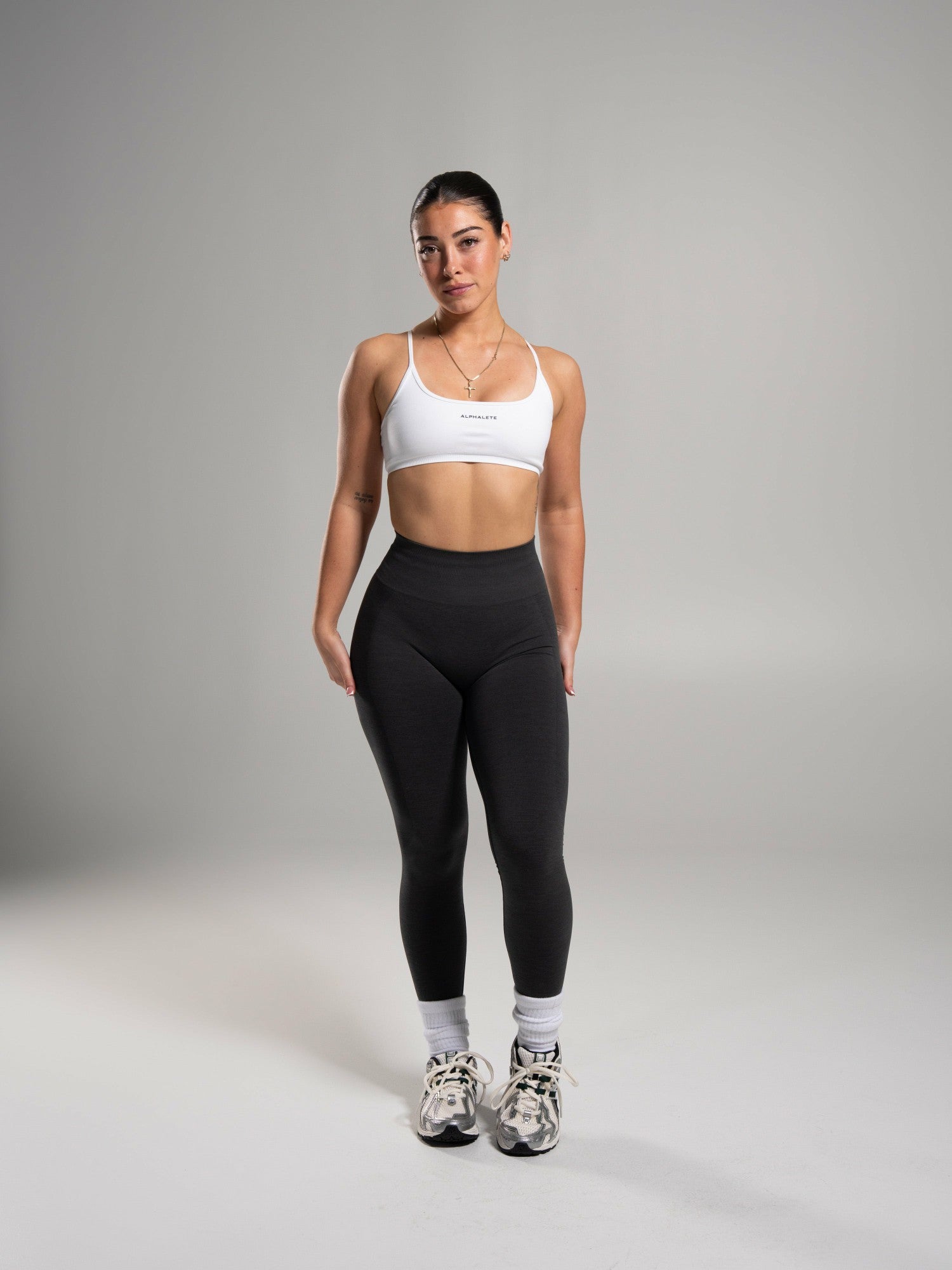 Pump High Rise Legging - Dark Heather Grey | Alphalete