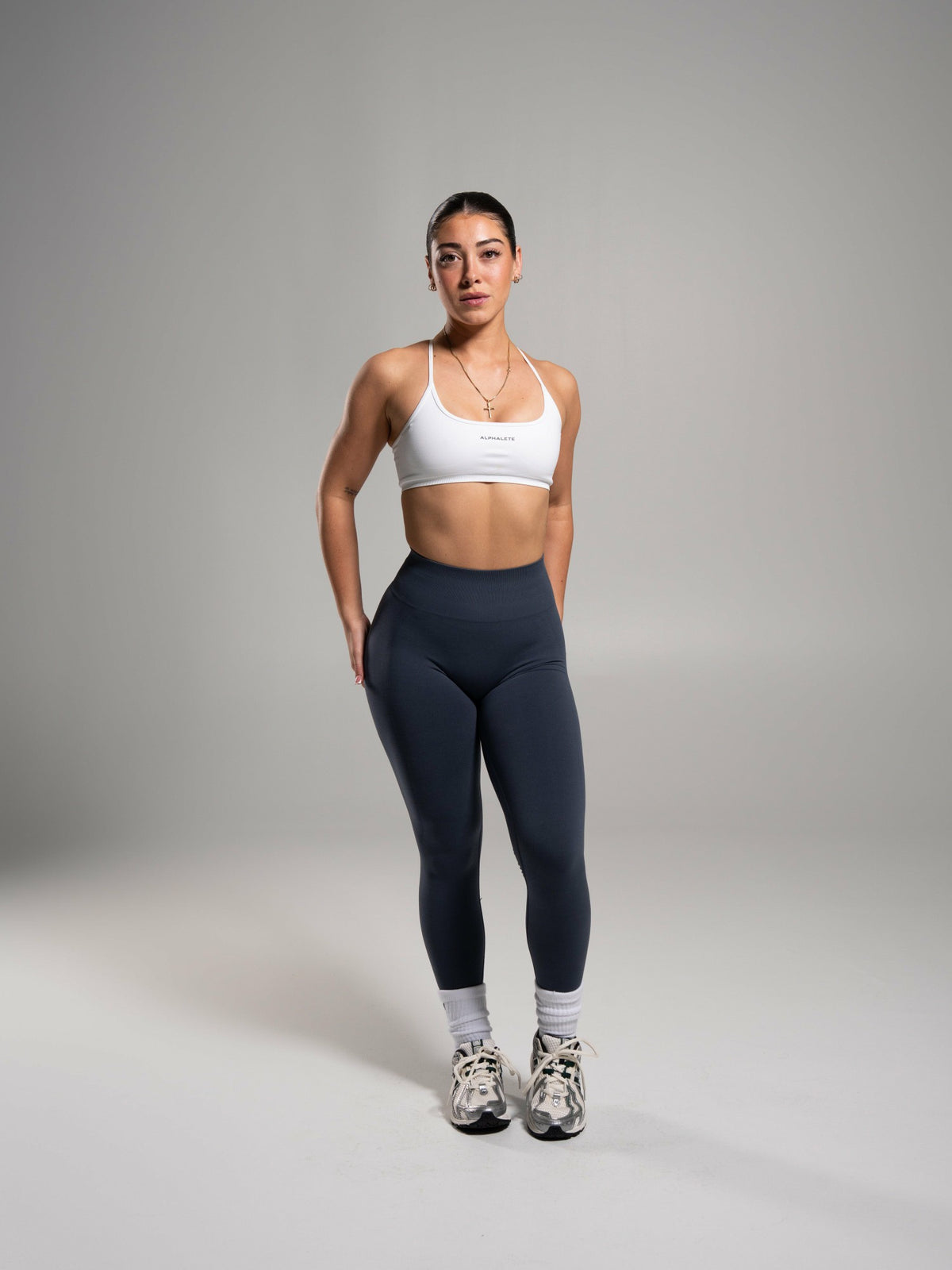 Pump High Rise Legging - Dusty Navy | Alphalete
