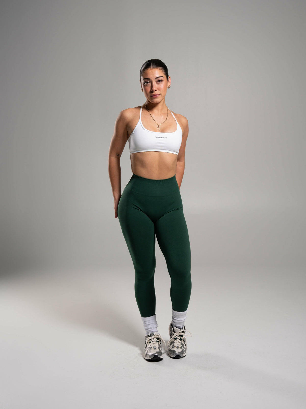 Pump High Rise Legging - Court Green | Alphalete