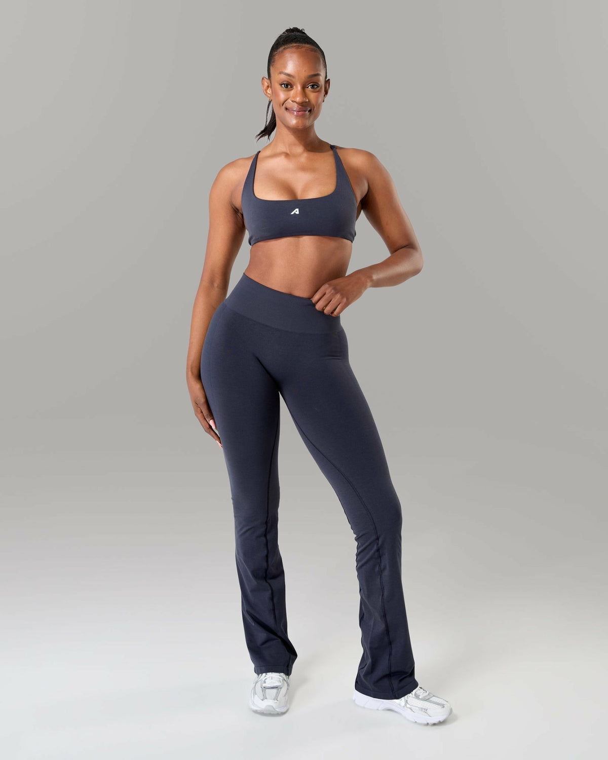 Amplify Ultra-High Rise Flared Pant Long - Deep Navy | Alphalete