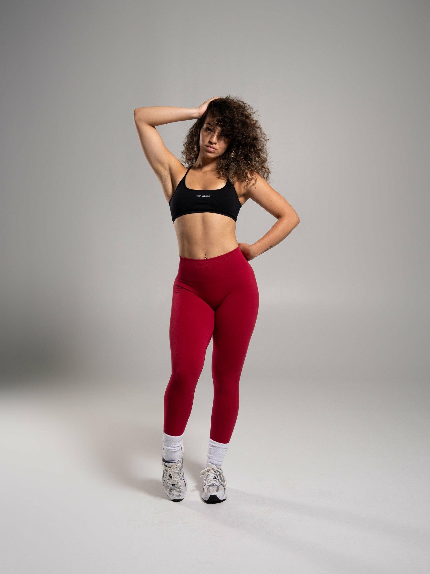 Pump Mid Rise Legging - Scarlet | Alphalete