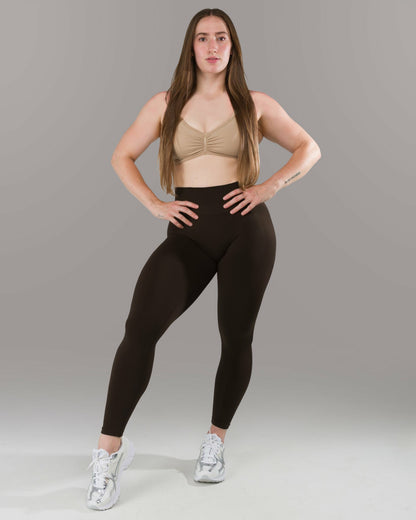 Pump Mid Rise Legging - Espresso | Alphalete
